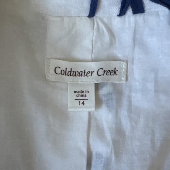 Coldwater Creek Floral Embroidered Jacket Women's 14 Artsy Boho Resort Chic Coat - Picture 5 of 12